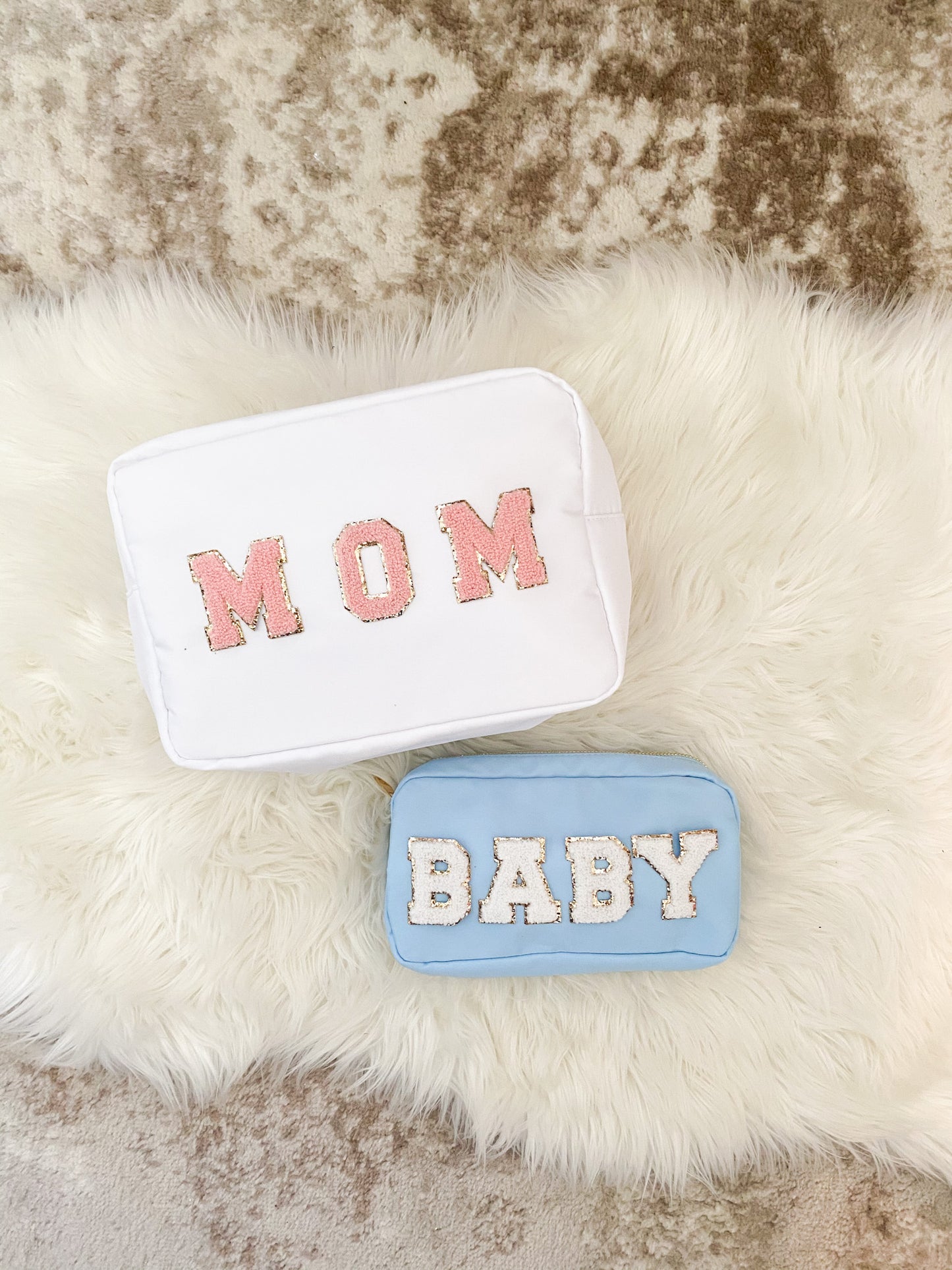Extra Large Nylon Pouch Personalized With Patches