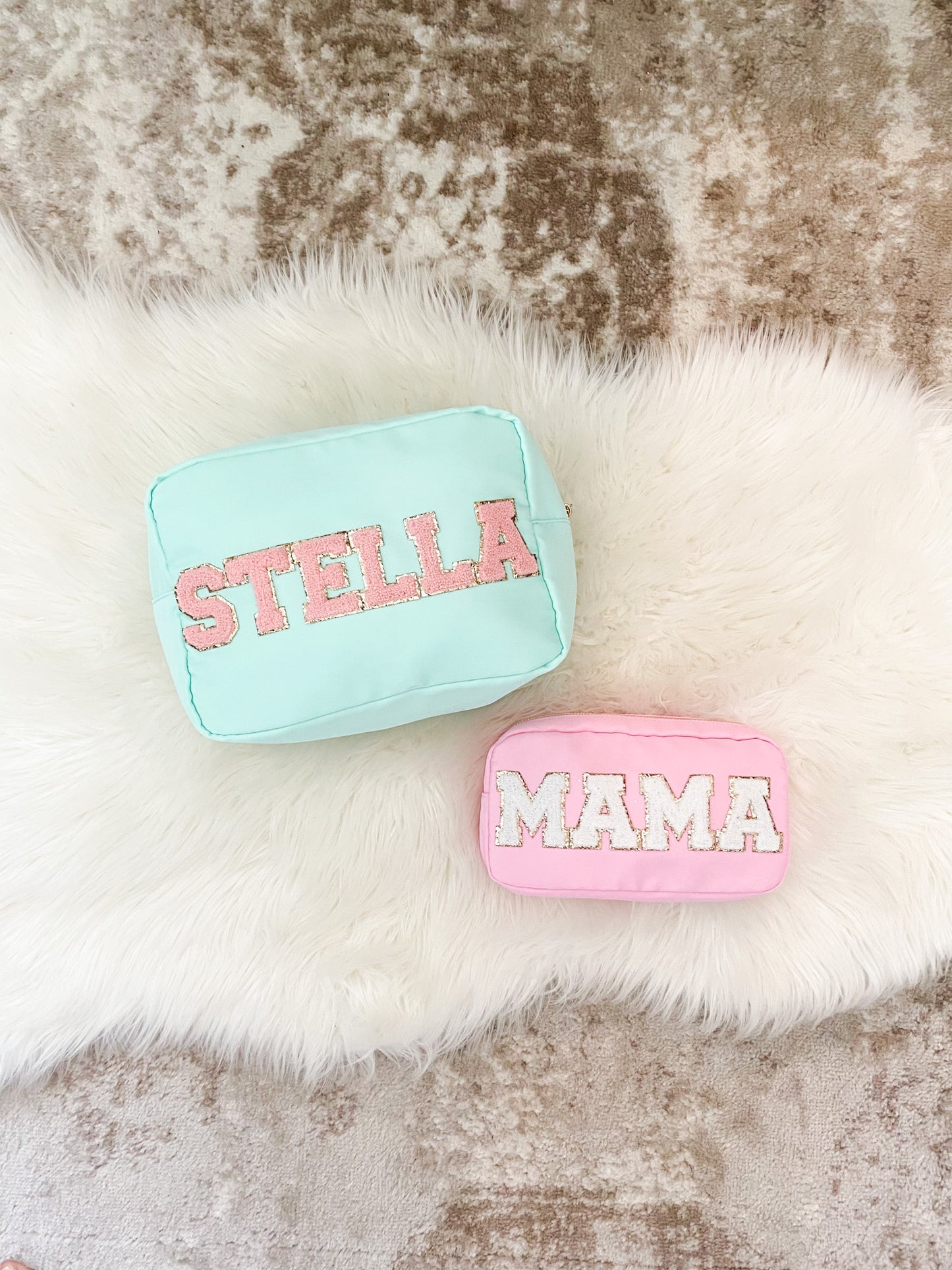 Extra Large Nylon Pouch Personalized With Patches