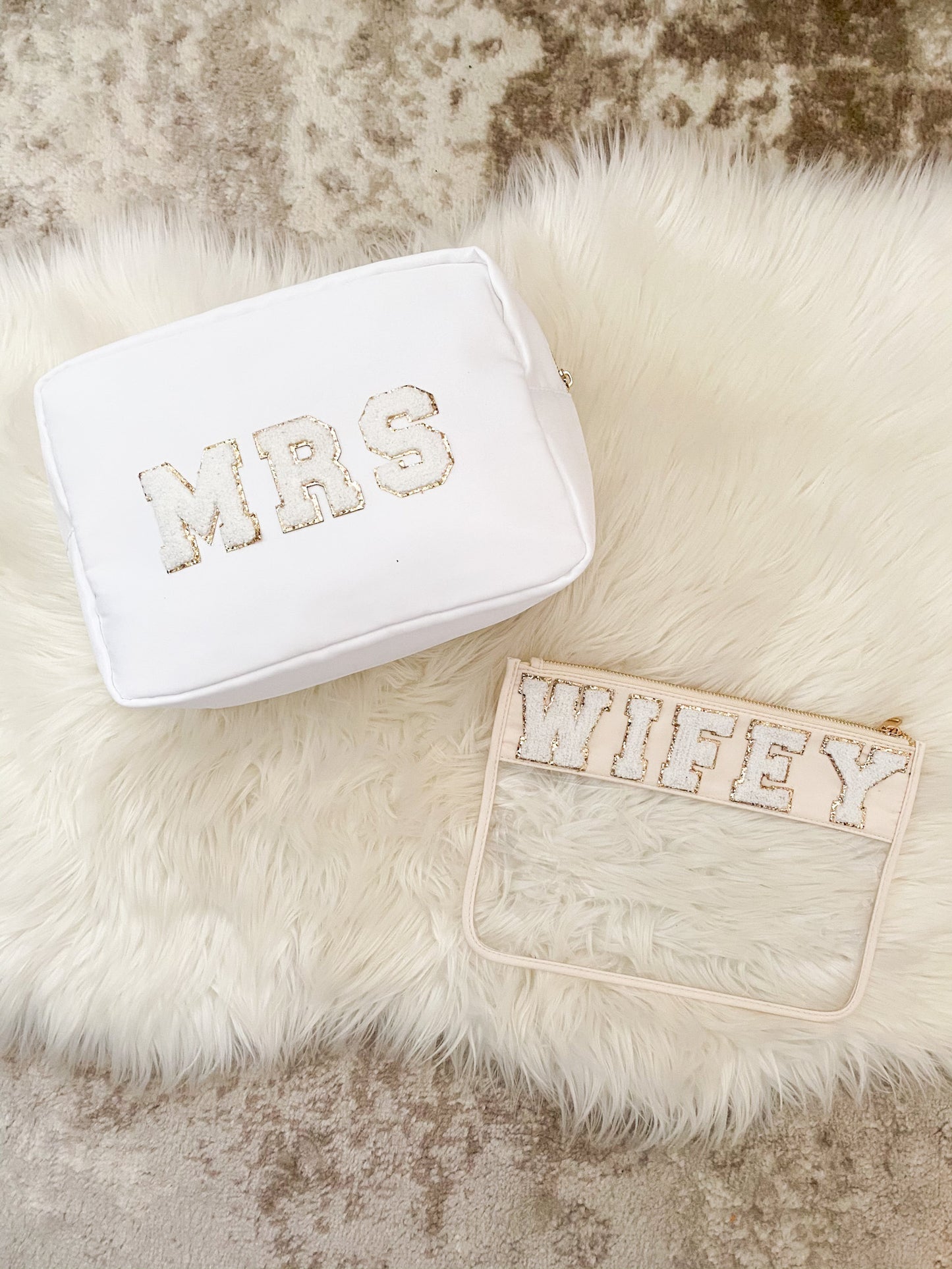 Extra Large Nylon Pouch Personalized With Patches