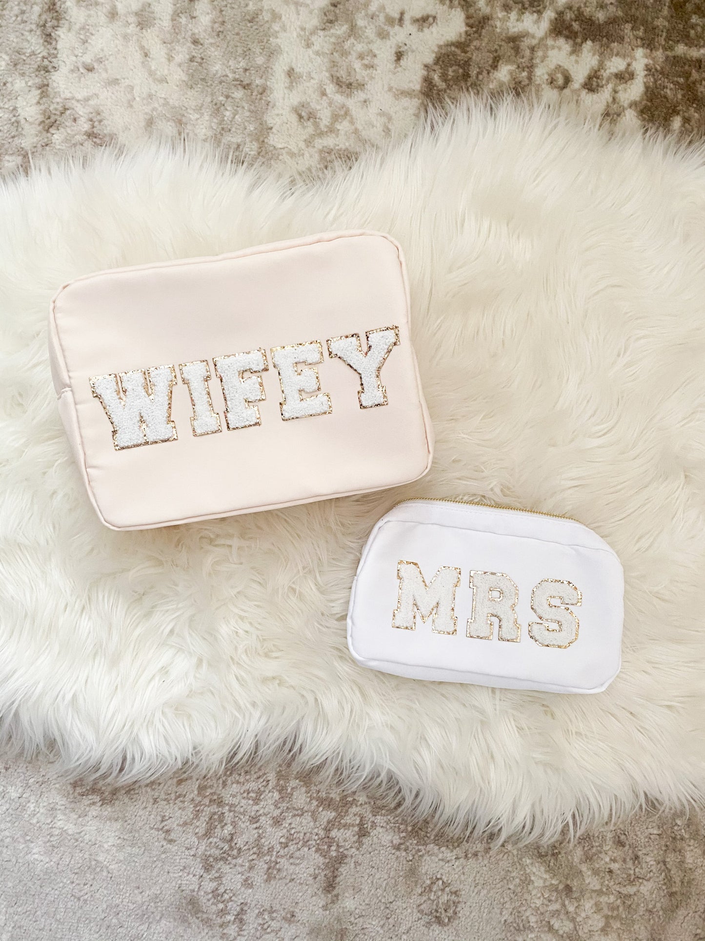 Extra Large Nylon Pouch Personalized With Patches
