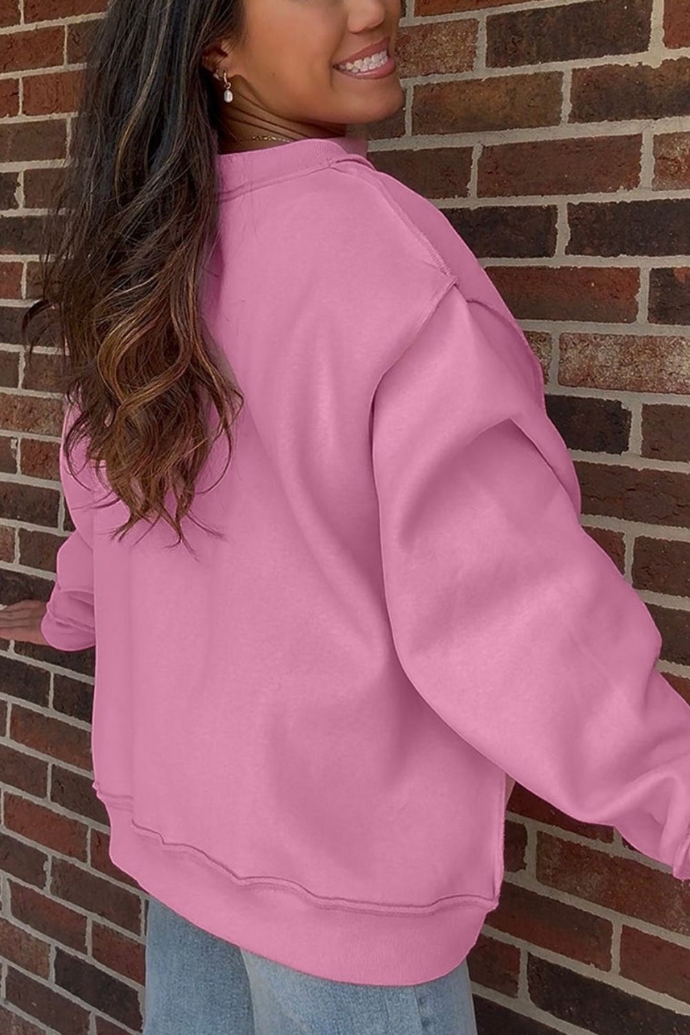 WWJD Pink Mockneck Sweatshirt