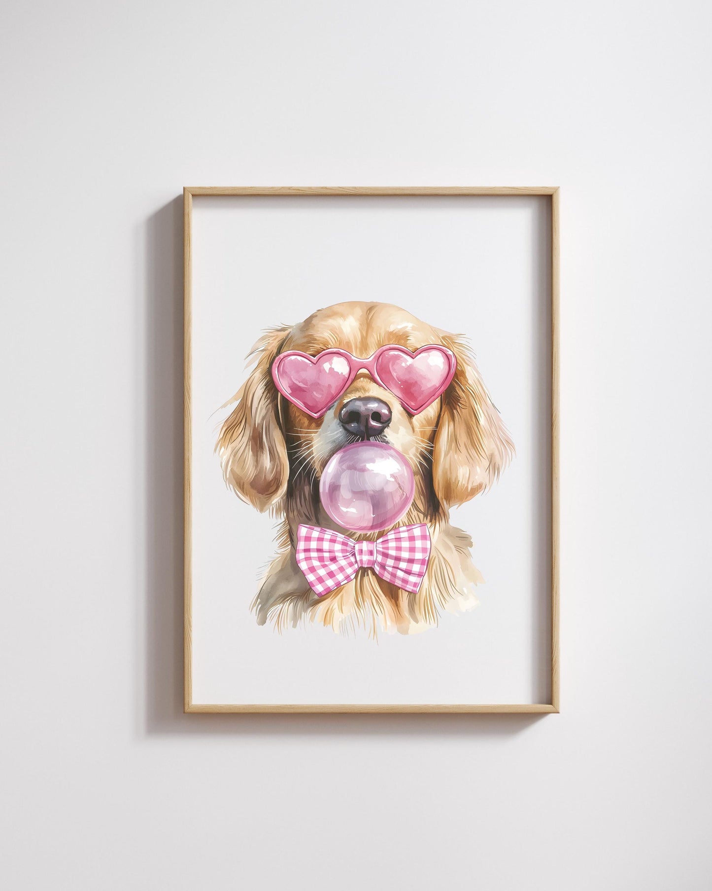 golden retriever cute printable art