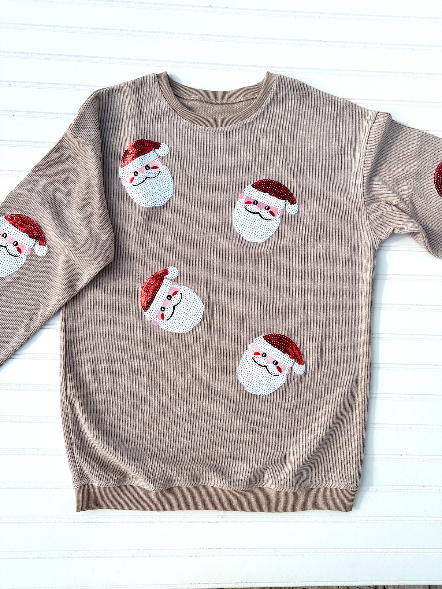 Sequin Santa Christmas Sweatshirt