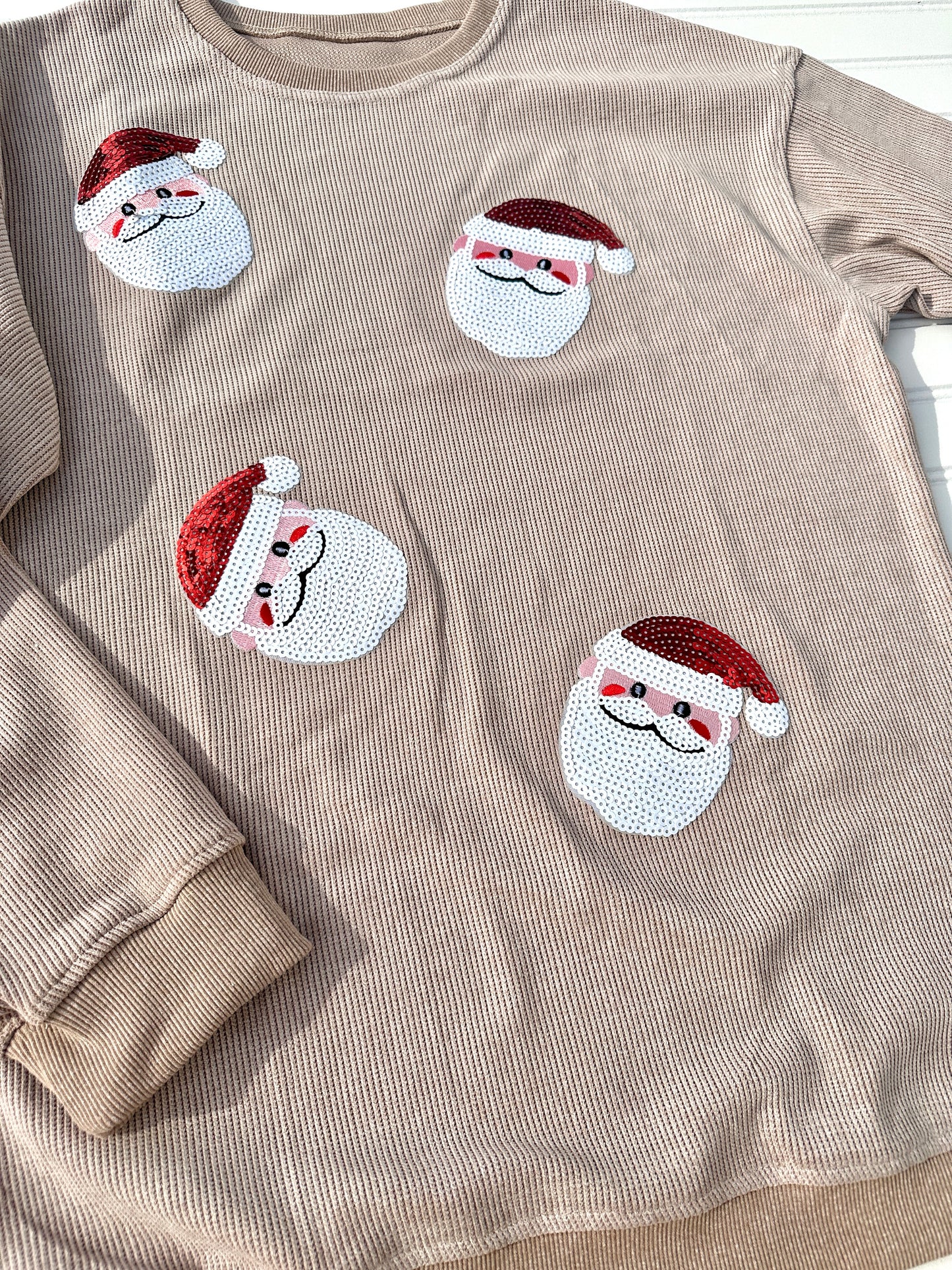 Sequin Santa Christmas Sweatshirt