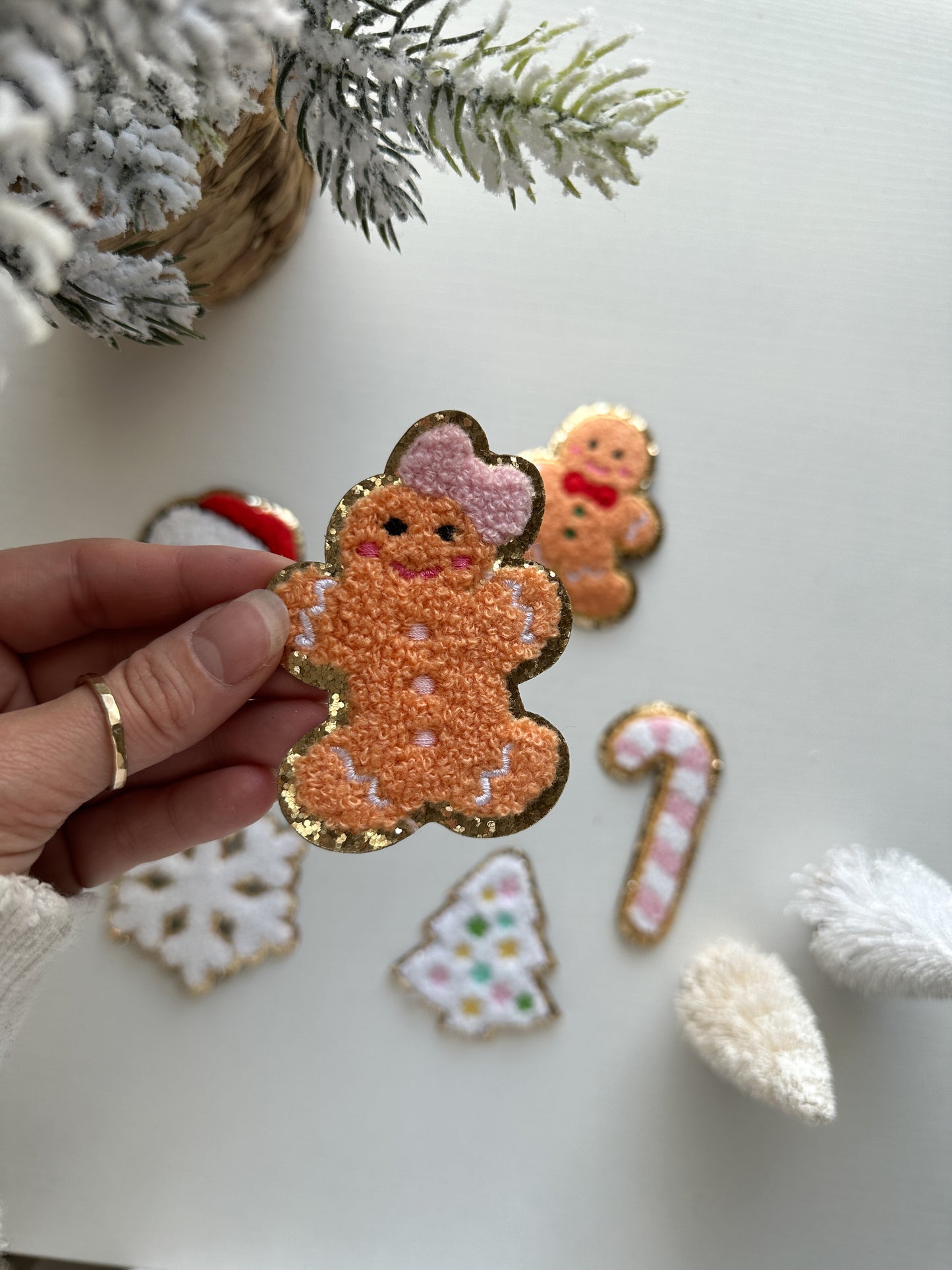 gingerbread girl patch self adhesive christmas patch for DIY gifts