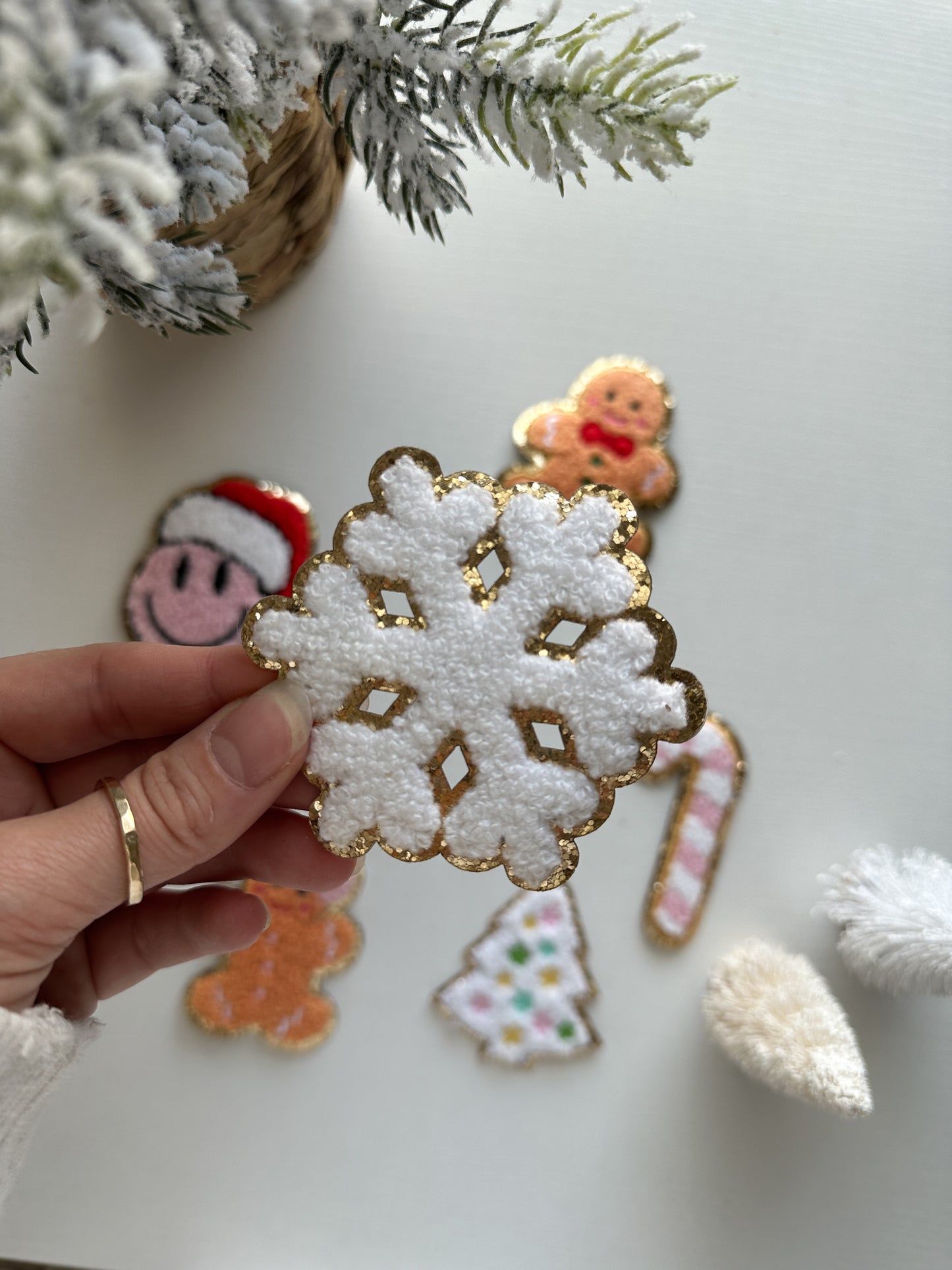 snowflake self adhesive patch christmas patches cute