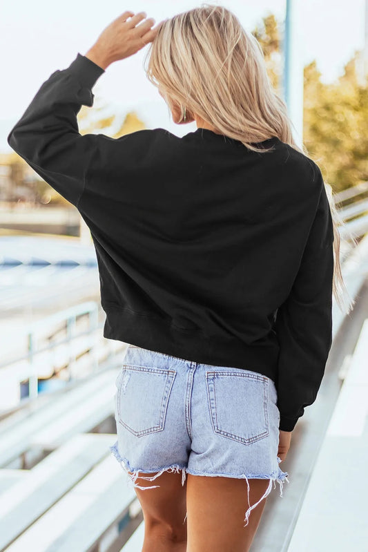 Game Day Sweatshirt With Football Patch