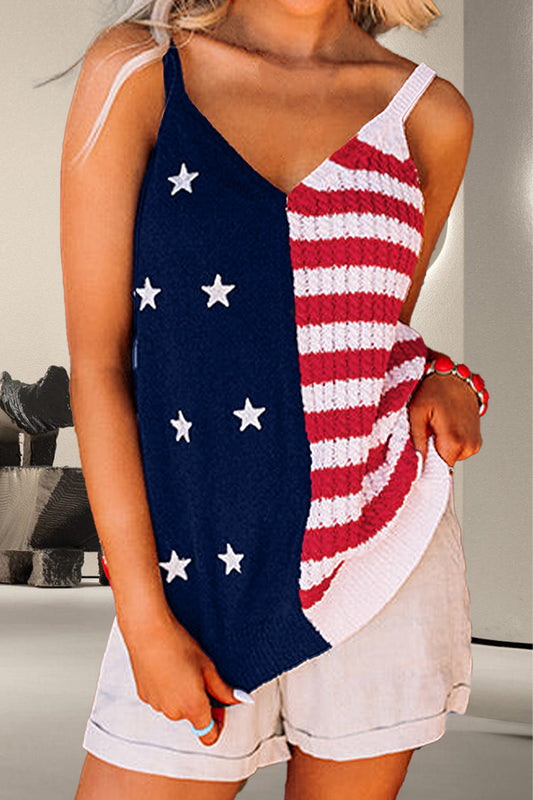 American Flag Knit Tank