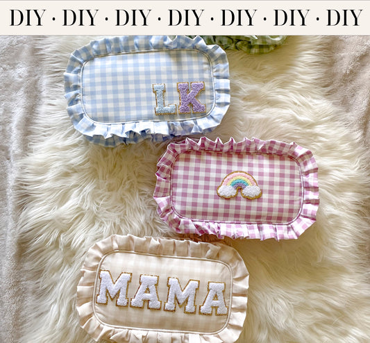 DIY Ruffle Makeup Bag Size Medium