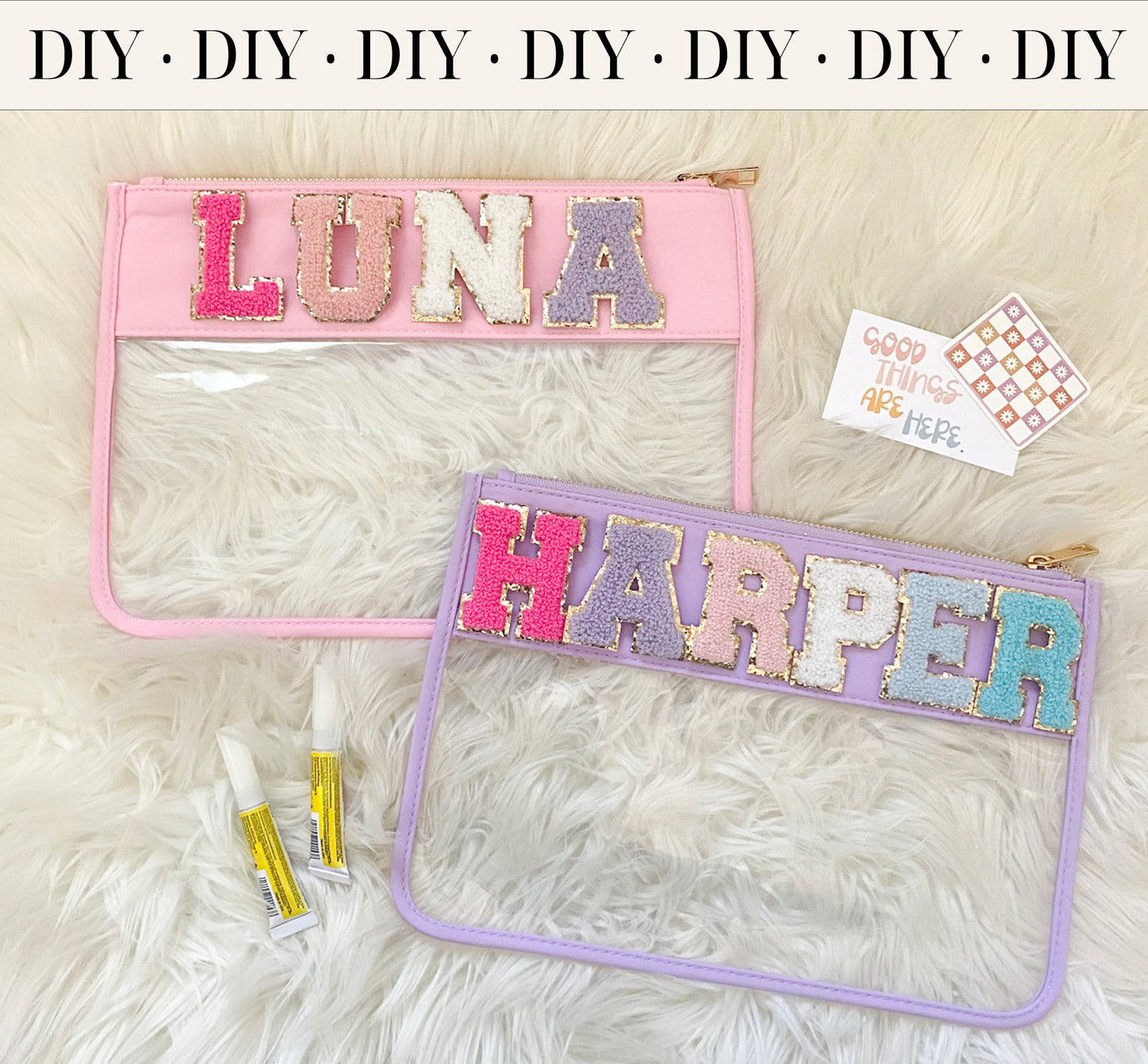 DIY Clear Makeup Bag