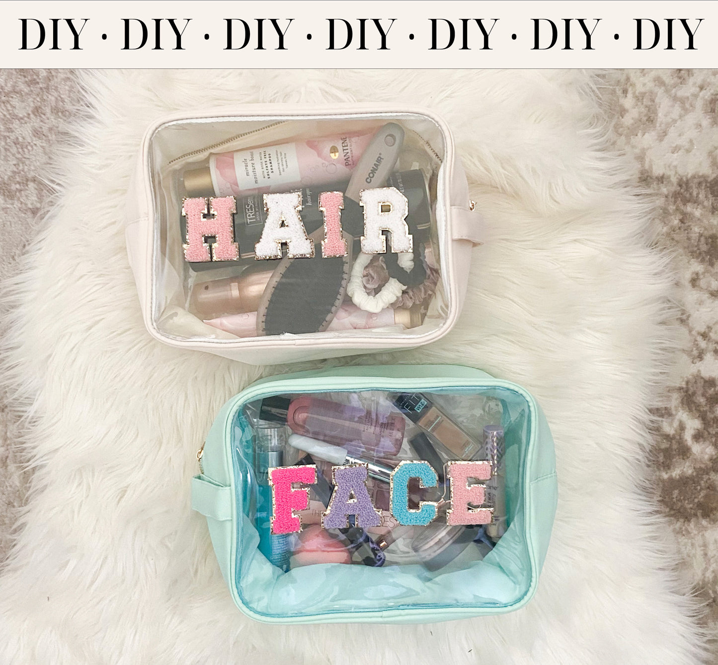 DIY Clear Makeup Bag Size Extra Large